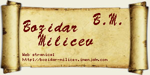 Božidar Milićev vizit kartica